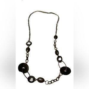 Women’s Brown/bronze Metal Link Necklace Casual Chain 32 in total 16 in per side